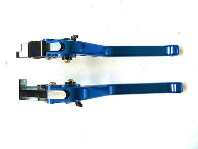 Leviers CNC Bleus Longs Pour Suzuki Hayabusa GSXR 1300 (1999-2007) - Neufs, Sans Marque