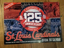 CARDINALS 125TH ANNIVERSARY 1892-2017 ST. LOUIS CALENDAR MLB SCHEDULE