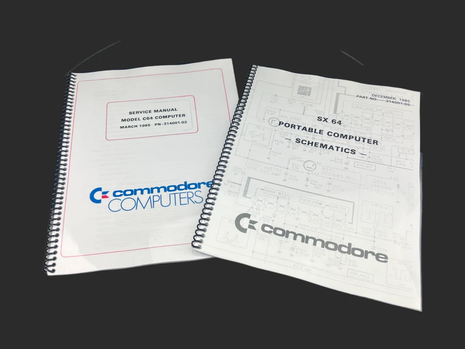 Commodore C 64 Service & Diagnostic & SX 64 Schematics & C 128D Service Bundle - Image 2 of 4