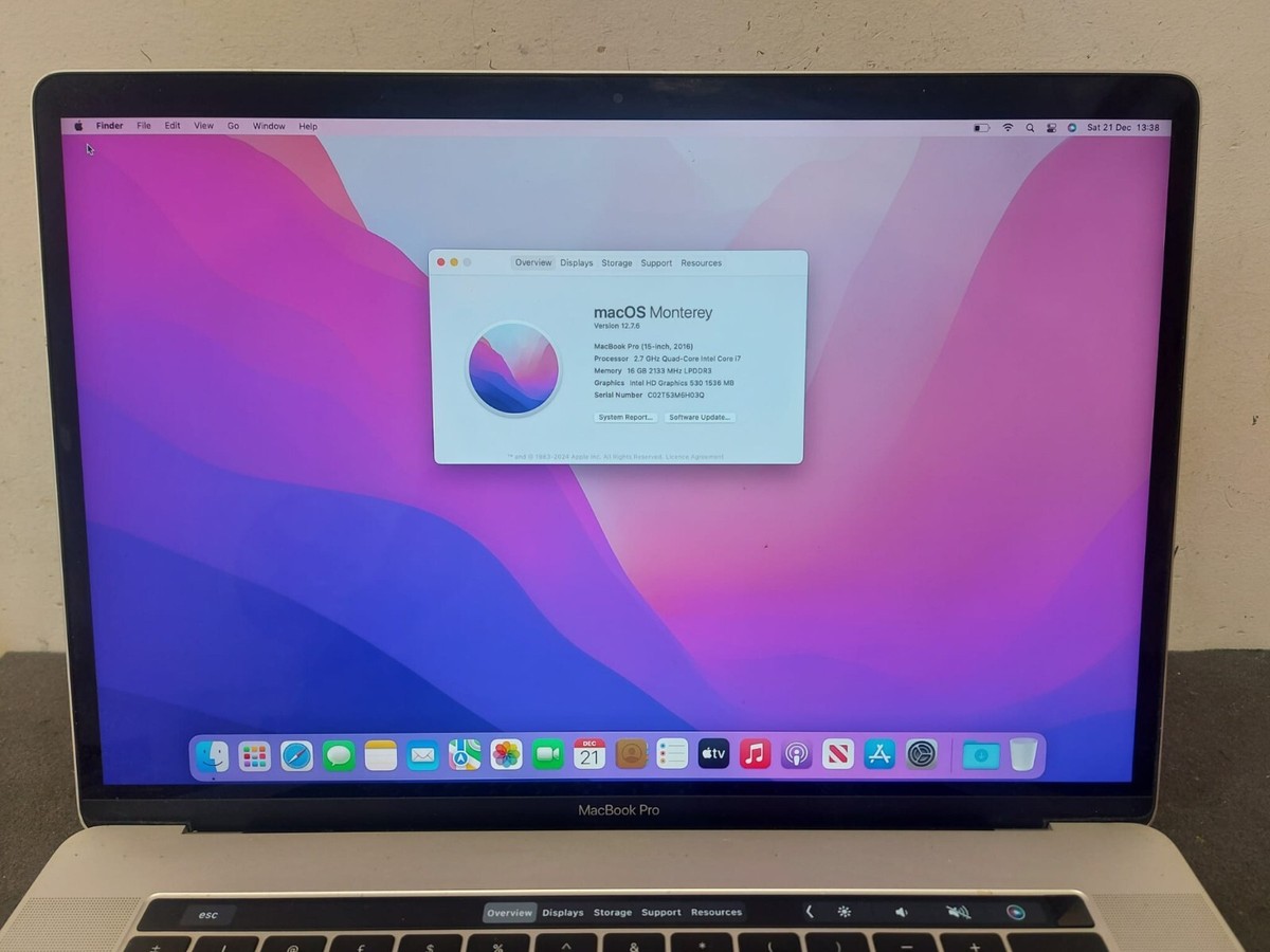 Apple MacBook Pro (15インチ,2016)16GB/256GB Apple Macbook Pro 15