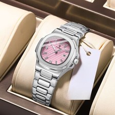Womens Watch Ladies Stainless Steel Date Quartz Wristwatches Waterproof Luminous