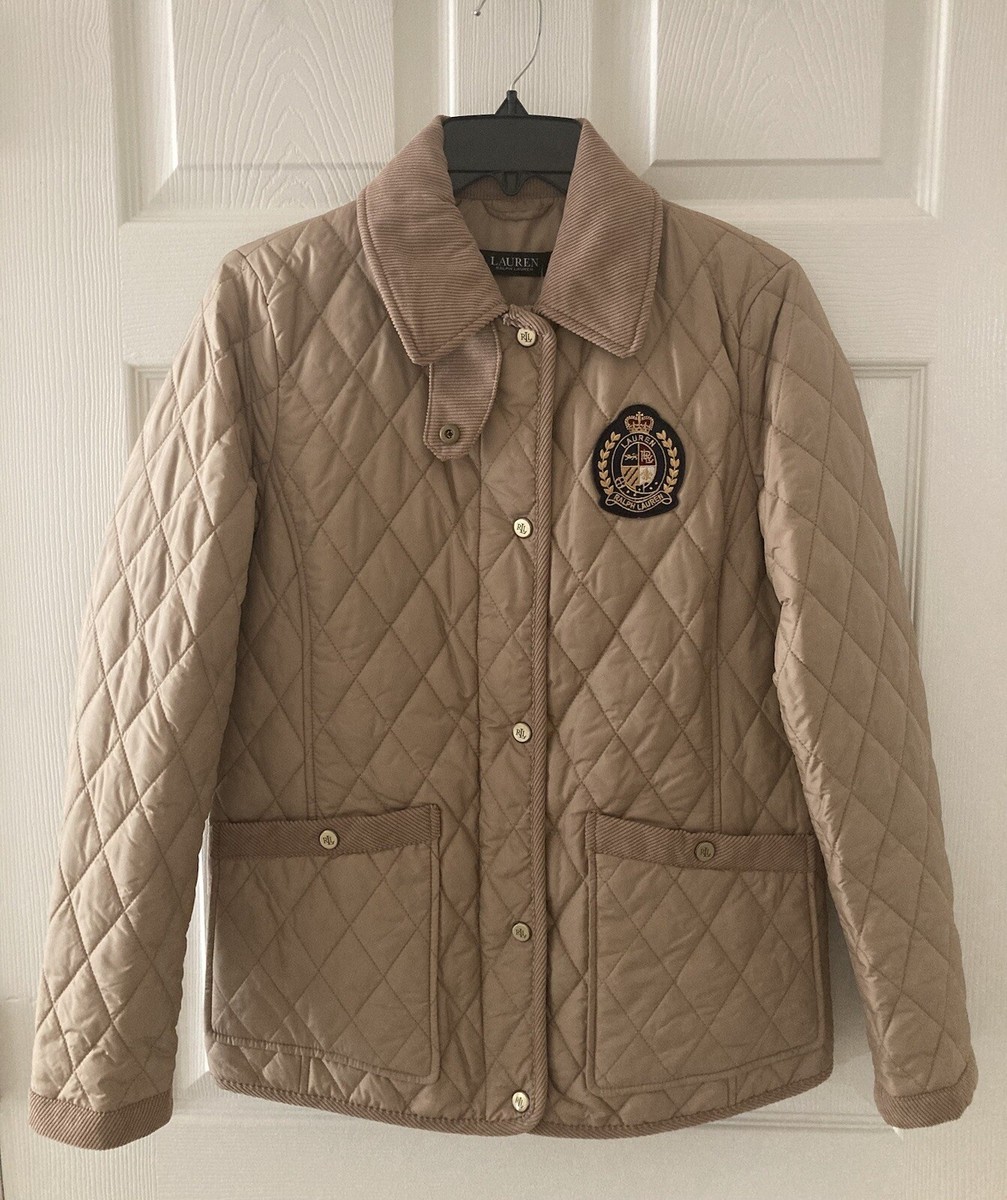 Ralph Lauren Corduroy Collar Crest Quilted Jacket Size XS Ralph Lauren Corduroy Collar Crest Quilted Jacket Size XS