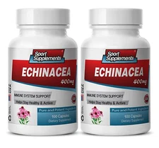 Immune System Booster Pills - Echinacea Powder 400mg - Echinacea Tea 2B