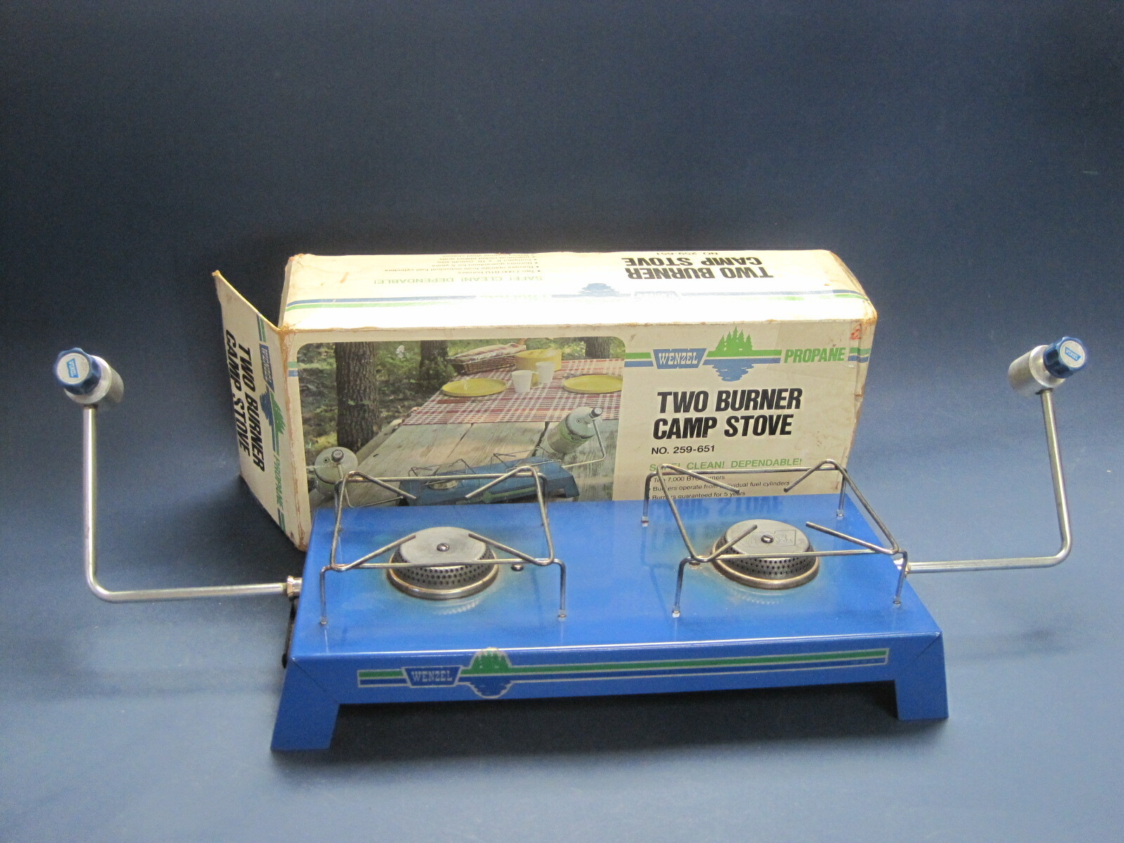 Vintage Wenzel 2 Burner Camp Stove w Box Model 259-651 Clean u0026amp; Nice |  eBay