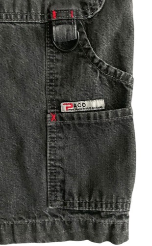 Pantalones Cortos De Colección Y2K Paco Jeans Carpintero Negros Sueltos Hip Hop Patinador Grunge Para Hombres 34 - Imagen 5 de 10