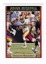 1996 Upper Deck Collector’s Choice Brian Mitchell Washington Redskins #79