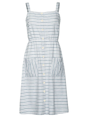 EX SEASALT blaues Tapenade Lugger Piquenique Kleid in Größen 14 oder 20 UVP 65 £