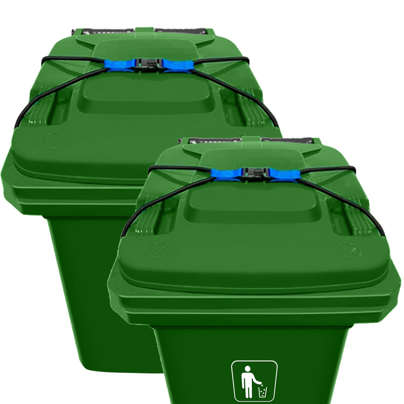 Trash Can Lock 2 PCS Lid Lock for 30-50 Gal Outdoor Garbage Cans Outdoor Tras...-image