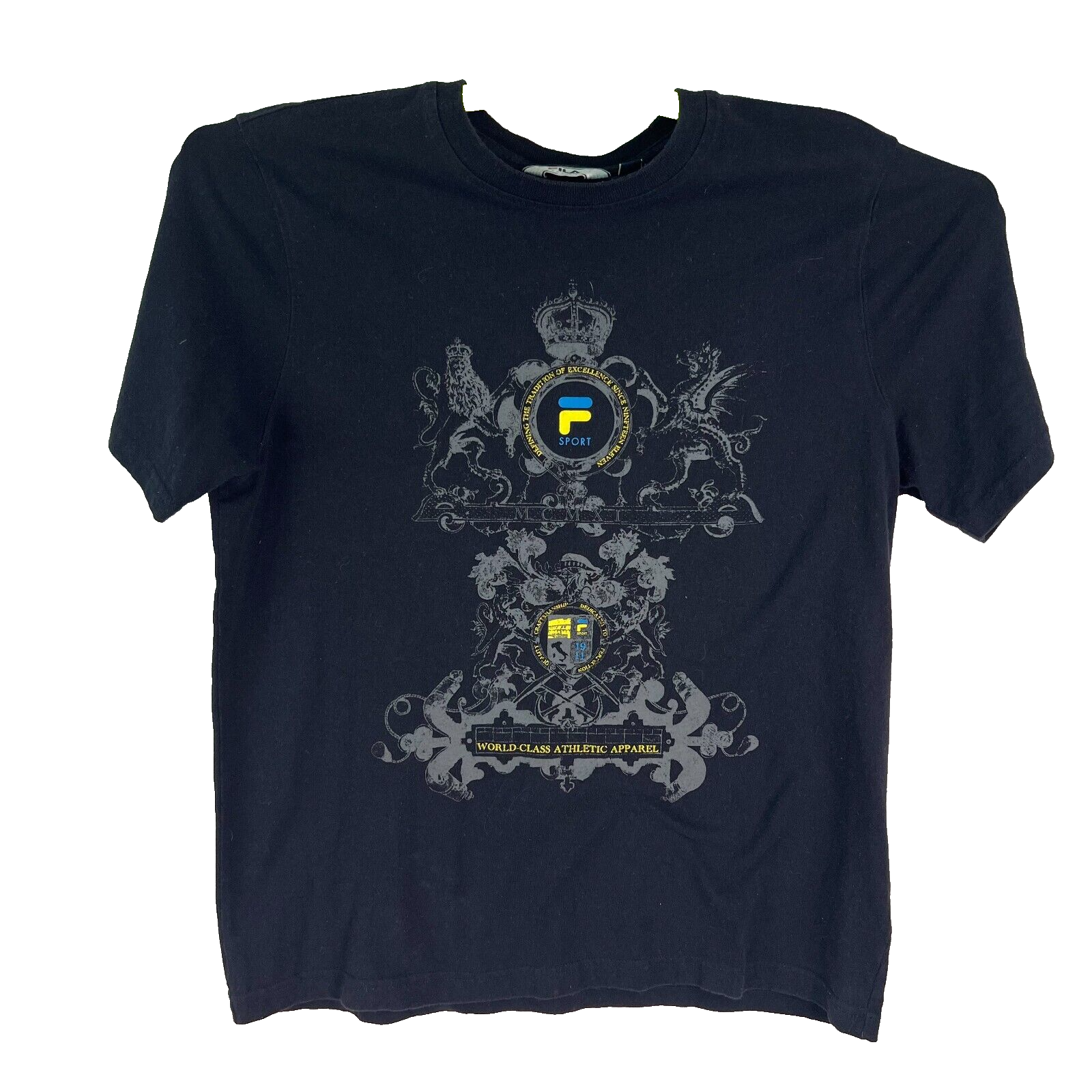 Maglietta da uomo nera FILA Sport Defining Tradition Of Excellence dal 1911 M