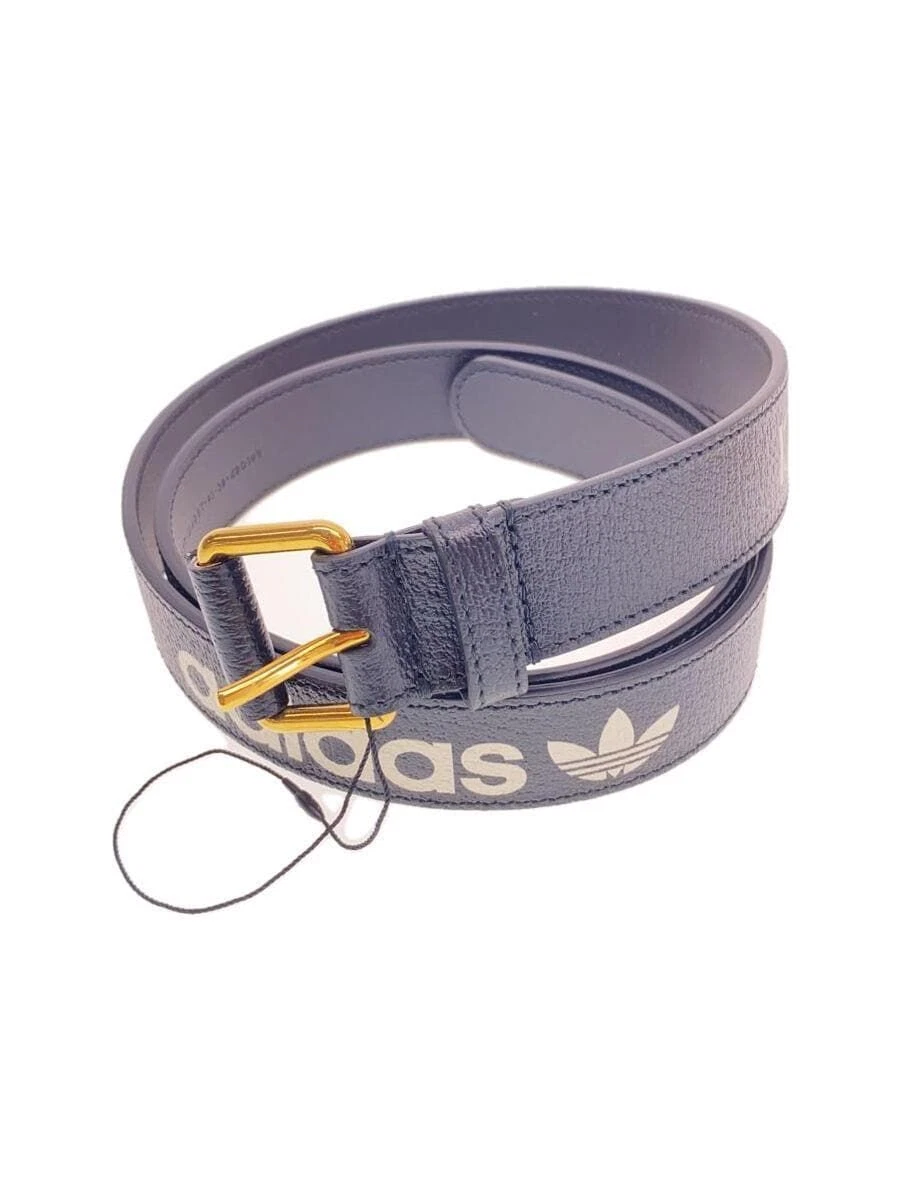 GUCCI belt x adidas leather Black mens 702277 Used