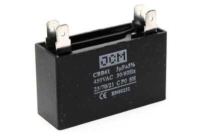 CBB61  MOTOR CAPACITOR 5UF 450VAC 5 UF 450V AC FAN ELECTRIC 5MFD MFD CEILING