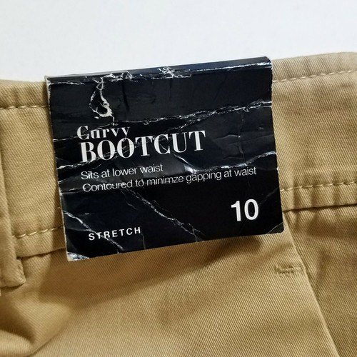 NWT New York & Company Size 10 Curvy Bootcut Stretch Tan Beige Slacks Pants - Picture 3 of 9