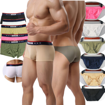Men Sexy Lingerie Underwear Briefs Boxer Panties Mini Briefs Underpants S M L XL