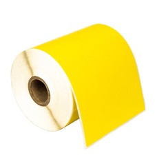 ZEBRA 4x6 COLOR 4" x 6" YELLOW Direct Thermal Labels - 1" Core - 6 Rolls/250