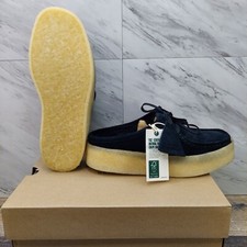 Clarks Originals Wallabeecup Lo Leather Black Casual Shoes 26168643 Women's 9