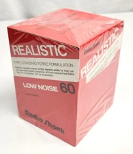 NEW SEALED 12-Pack Realistic SuperTape Low Noise Type I High Fidelity LN-60 Cass
