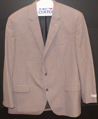 Michael Kors Mens Brown Plaid Blazer 