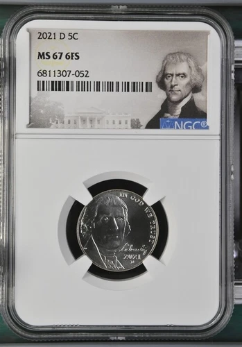 2021 - D 5c Jefferson Nickel - NGC MS 67 6FS
