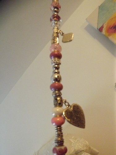 2 Garden Stake FAIRy WandS Lampwork Bead PINK & SILVER BUTTERFLY TOPPER 13" 19" - Picture 13 of 16