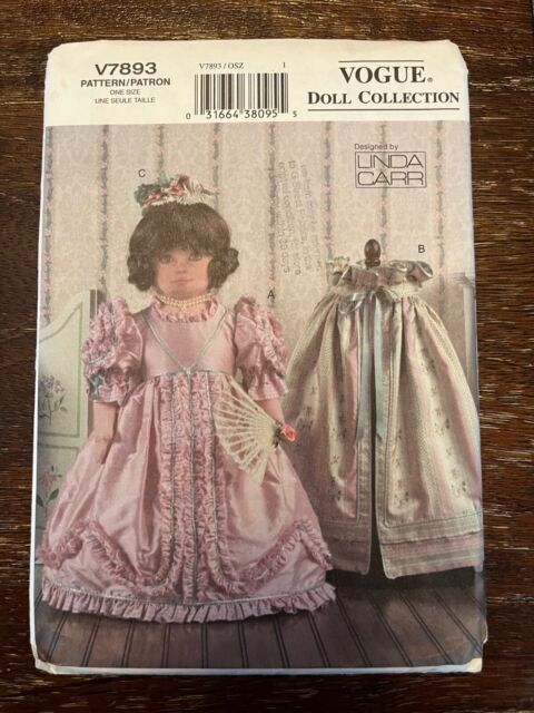 Vogue V7893 Uncut Sewing Pattern 18" Historical Doll Clothes