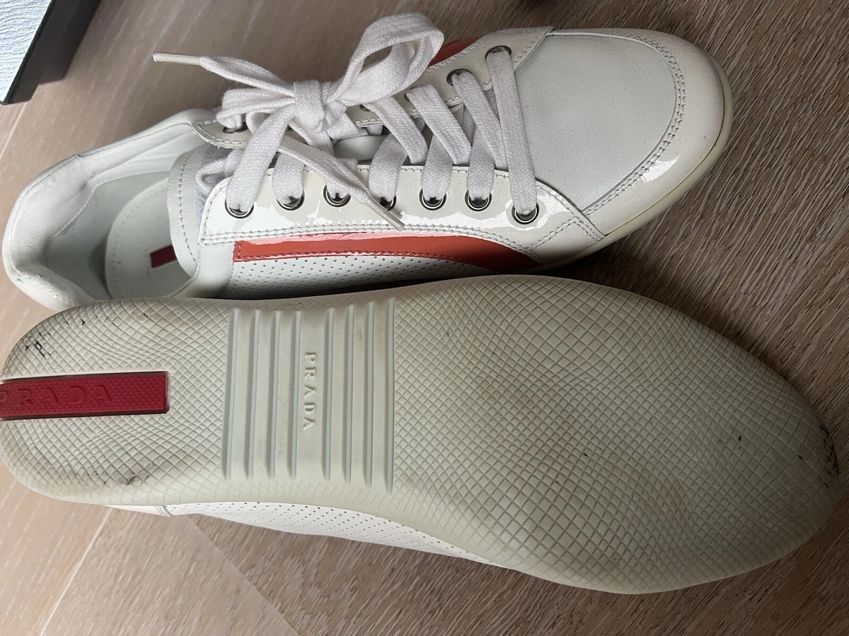 Prada Sneaker Damen Gr. 37 Weiß Wie Neu