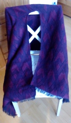 Cecil Jacquard Cape mit Fransen - Farbe deep blue Gr. A