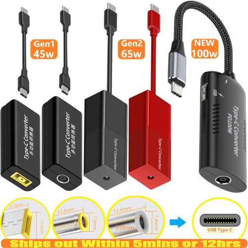 USB Type C to Laptop PD Power Charger Adapter Charging Cable for Thinkpad Lenovo - Picture 4 of 10