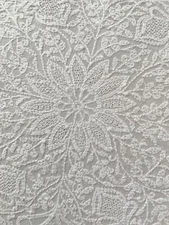 Vintage Heavily Embroidered Whitework Placemats Doilies & Oval Runner A204