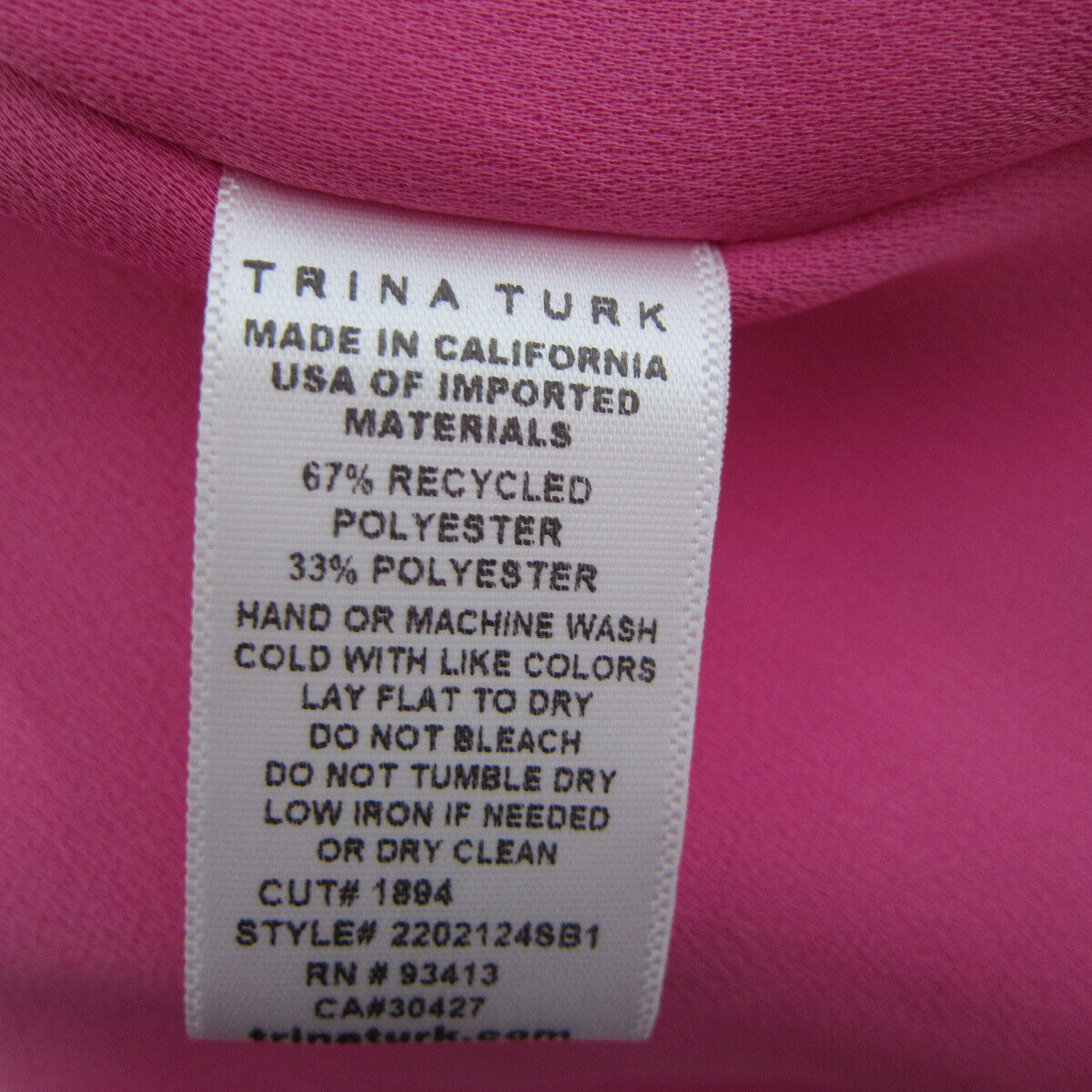 TRINA TURK Pink Kimono Style Split Sleeve Top wit… - image 7