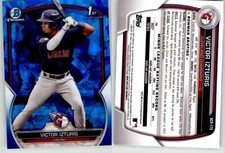 Victor Izturis 2023 Bowman Chrome Sapphire BCP-175 Guardians 1st