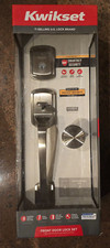 Kwikset Prague 98180-025 Front Entry Lock Set Handleset Deadbolt Satin Nickel