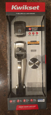 Kwikset Prague Satin Nickel Front Entry Lock Set Handleset