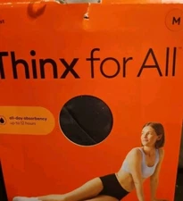 New Thinx for All All Day Absorbency Leakproof Period Underwear Hi-Waist Size M