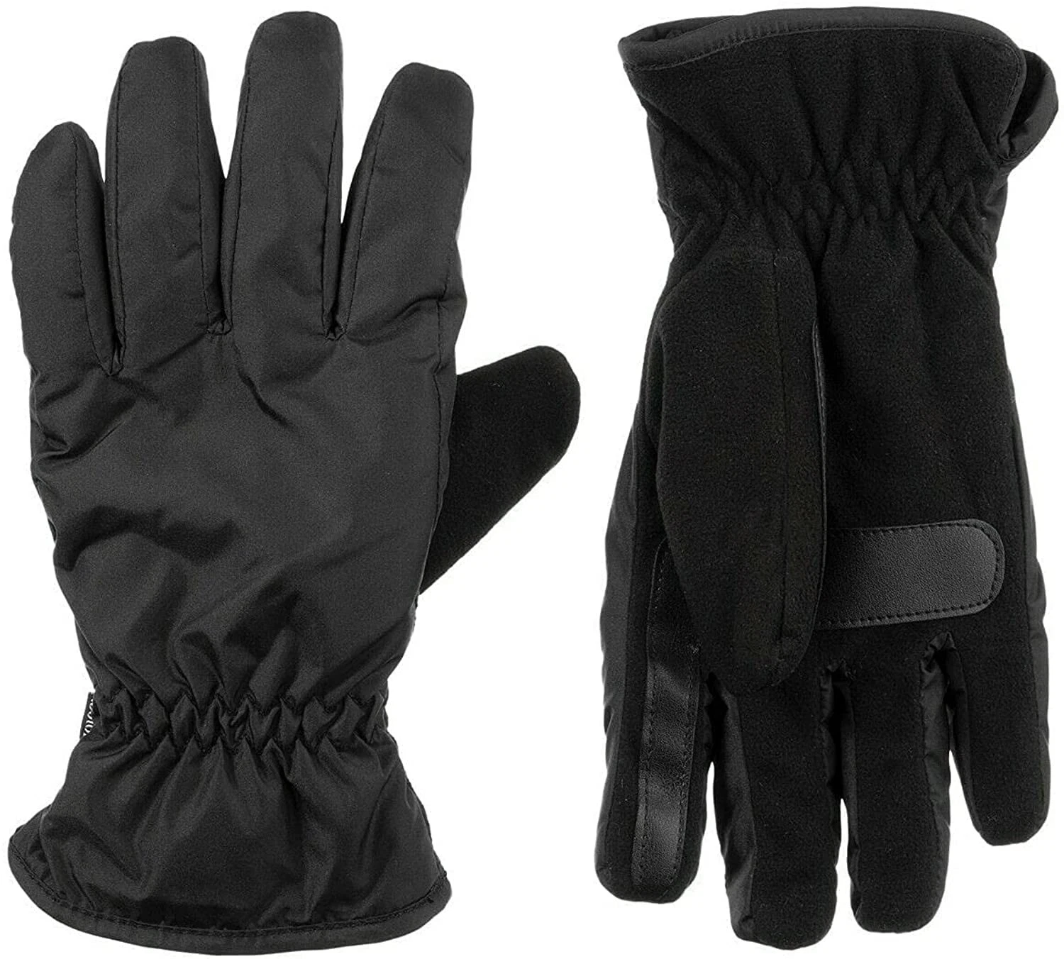 isotoner Mens Sleek Heat Touch Screen Winter Gloves Black M