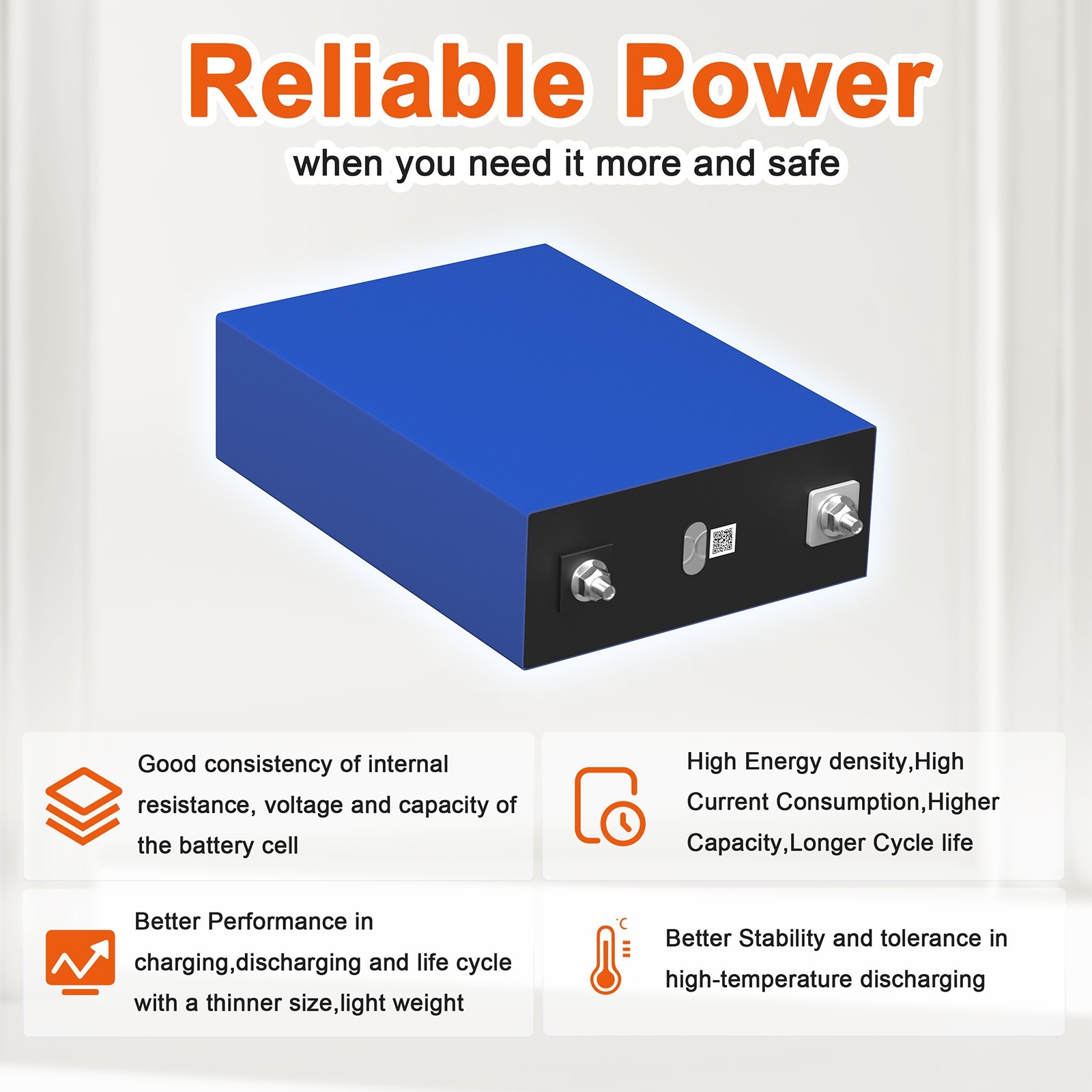 12V 100Ah LiFePO4 Lithium Battery 1280Wh Deep Cycle BMS for Solar RV Battery New