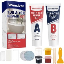 Shower Tray Repair Kit, Enamel Tub Tile and Shower Repair Kit, Leak-Proof Bathtu