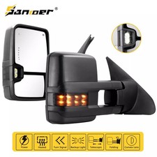 Pair Towing Mirrors Power Heated Bsm For 2007-2021 Toyota Tundra 08-17 Sequoia