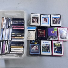 Vintage Lot Of 38 Cassette Tapes Multiple Genres 10 8 Track Tapes Untested
