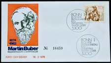 BRD Ersttagsbrief, FDC 962, MARTIN BUBER, 100. GEBURTSTAG, 16.2.1978, ESST BONN