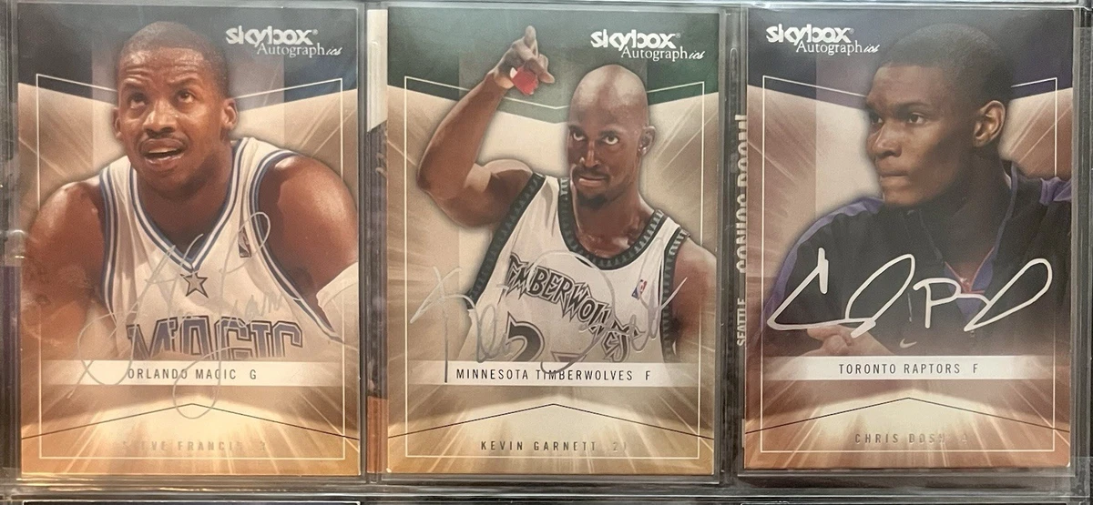 SkyBox Kevin Garnett Basketball Autographed Sports Trading Cards