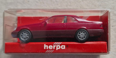 Herpa 021135 Mercedes 600 SEC 2-türig barolorot 1:87 NEU u. OVP