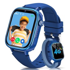 Montre Connectée Enfant GPS, 4G Montre Intelligente avec Carte Sim/SOS/Mode C...