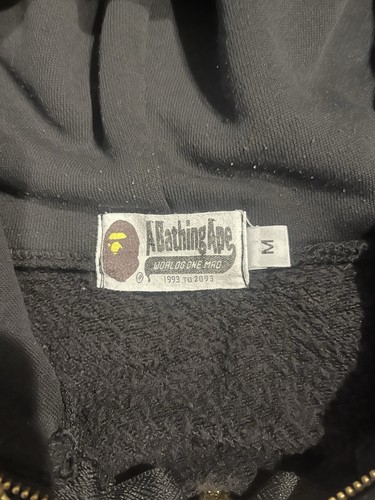 BAPE A Bathing Ape WGM Zip Jacket 23’rd Anniversary Gold Black Edition Size M - Picture 6 of 6