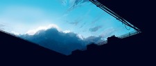 Anime gracile art illustration clouds architecture Play Gaming Mat Desk Game