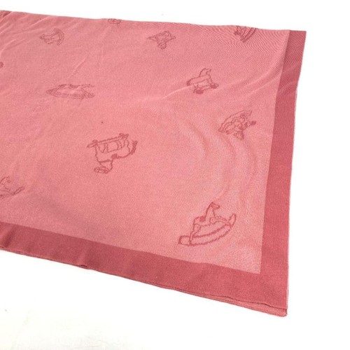HERMES Adada Caballo Interior Manta Bebé Rosa Niños Algodón H100cm x 72cm - Imagen 1 de 7