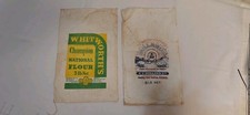 Vintage Flour Bags X 2 Whitworth's Champion / Holland Flour cotton Advertising 