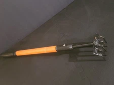 Hand Rake, Adjustable Length 26" to 38" Locking Handle Garden Small Rake Tool