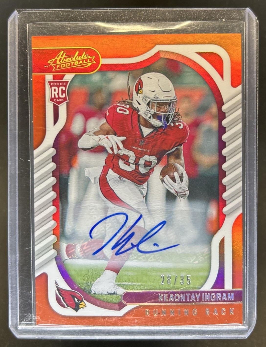 Keaontay Ingram Panini Absolute #177 Signature-Orange Spectrum