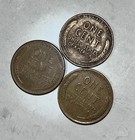Three 1950's Wheat Pennies 1953-S, 56, 58-D — photo 2