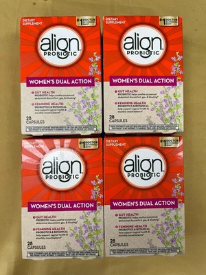 4 - Align Probiotic Women's Dual Action 28 Caps Each - EXP 06/ 2026+